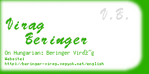 virag beringer business card